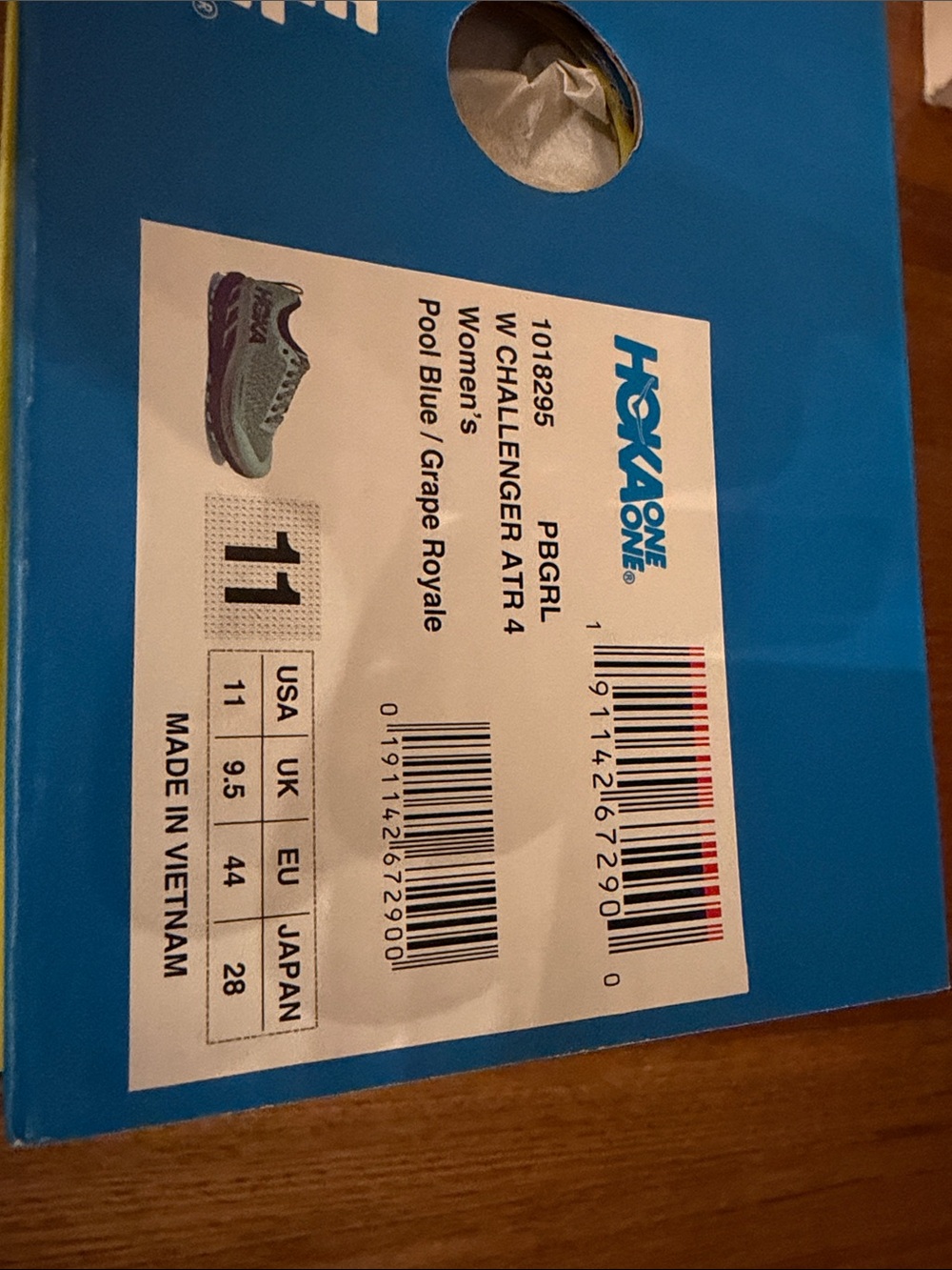 NWT HOKA One One Challenger ATR 4 Women’s Running Shoes Blue Size 11 - Picture 7 of 7